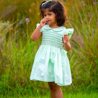 Emerald - Green Smocked Dress