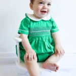 LEVI - Baby Boy Green Romper
