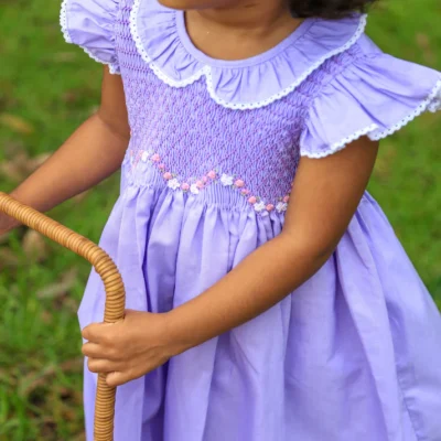April Blossom - Purple flutter dress