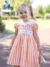 SOFIA - Orange Stripe Smocked Dress - Image 4